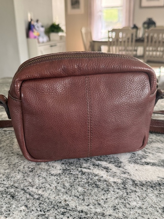Fat Face Brown Leather Crossbody Bag